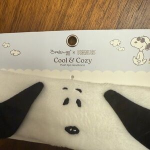 Peanuts x Creme White Plush Spa Snoopy Headband